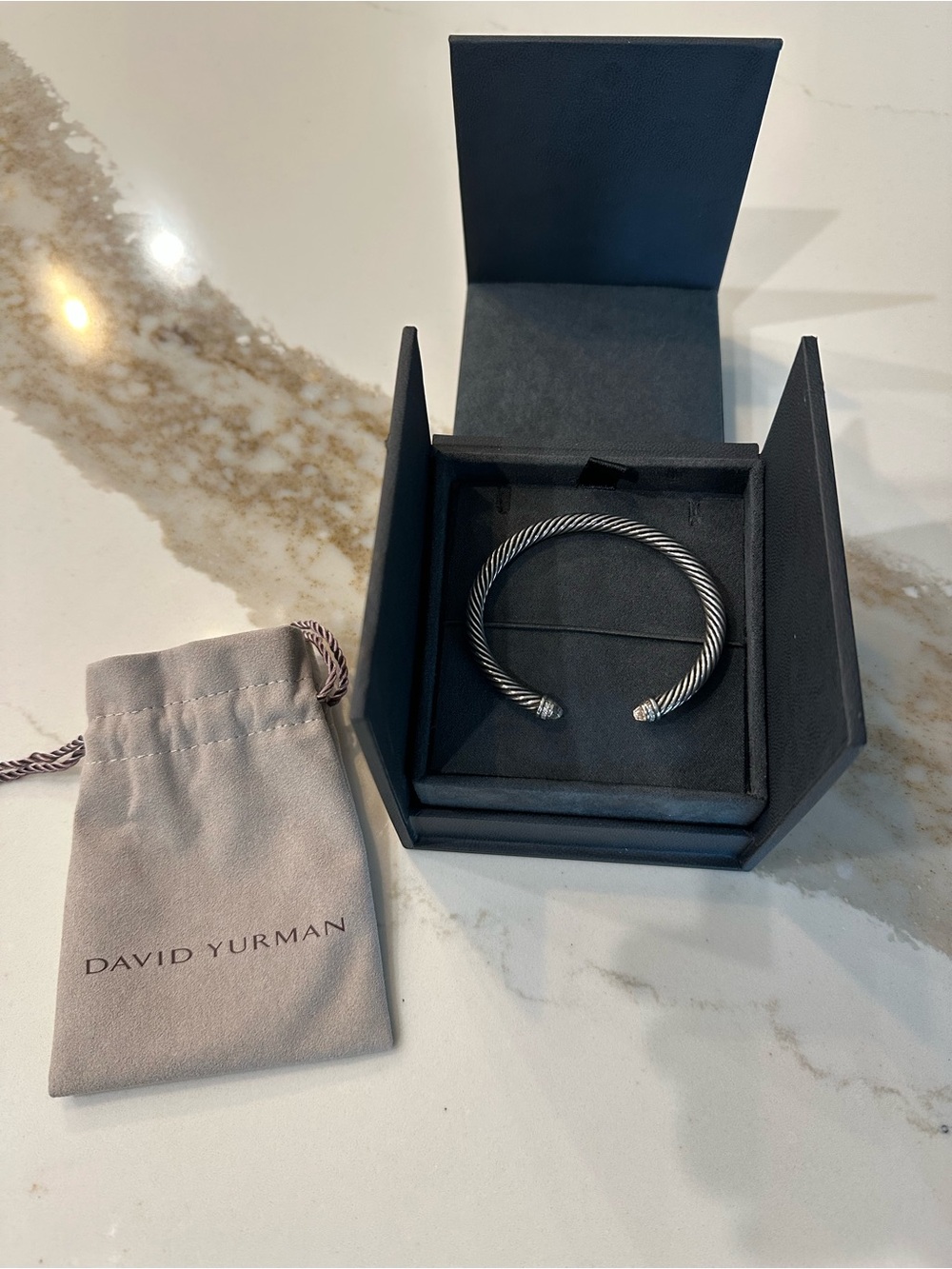David Yurman Cable Classic Bracelet with Semiprecious Stones & Diamonds
